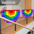 thumbnail image 6 of 6 Pieces Pride Pleated Fan Flag Rainbow Bunting 1.5x3 Ft Banner Gay Party Supplies LGBTQ Proud Wall Decor,B, 6 of 7