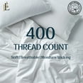 thumbnail image 5 of PRATYUX King 3-PC (1 Fitted + 2 Pillowcases) Set 400-Thread Count Soft Breathable Sateen Weave Egyptian Cotton, 25" Deep - Light Grey, 5 of 7