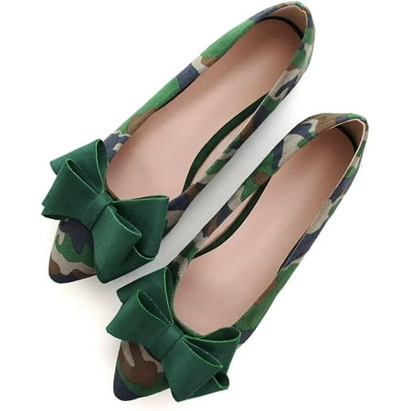

Women Fashion Bowknot Flats Comfort Pointed Toe Dress Shoes