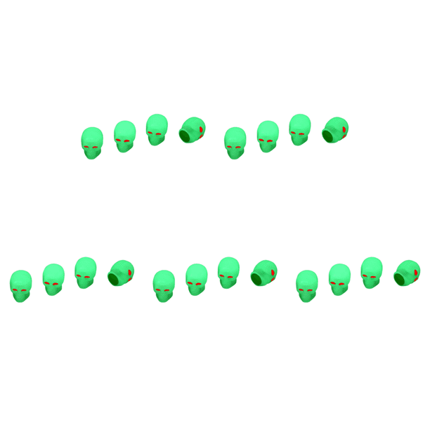 Tapones de válvula Tapón de boquilla de prevención de polvo de neumático luminoso para camión de coche verde