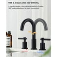 thumbnail image 6 of Wowow 8 in. Widespread Double Handle Bathroom Faucet with Pop-Up Drain Kit and Supply Lines Included in Gold, 6 of 8