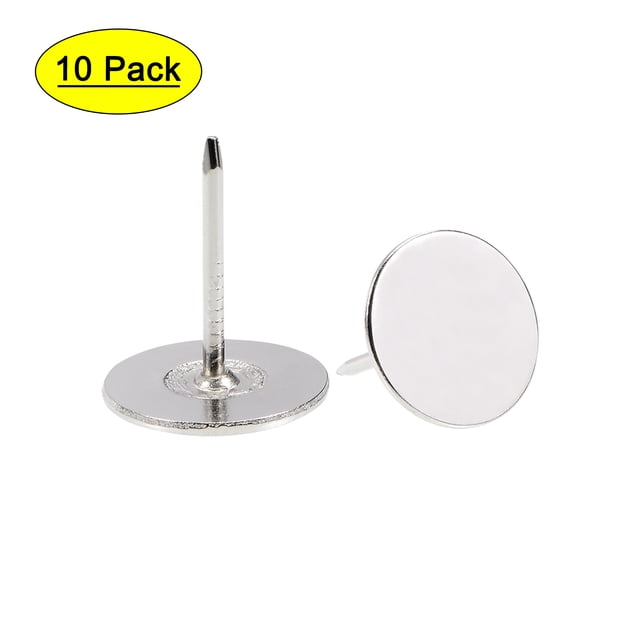 Clavos de Madera de Cabeza Plana de 19mmx25mm Tono Plateado, 20 Paquete