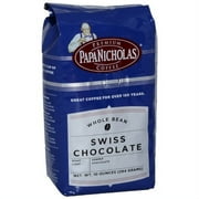 PapaNicholas Coffee Swiss Chocolate Whole Bean 10oz Bag