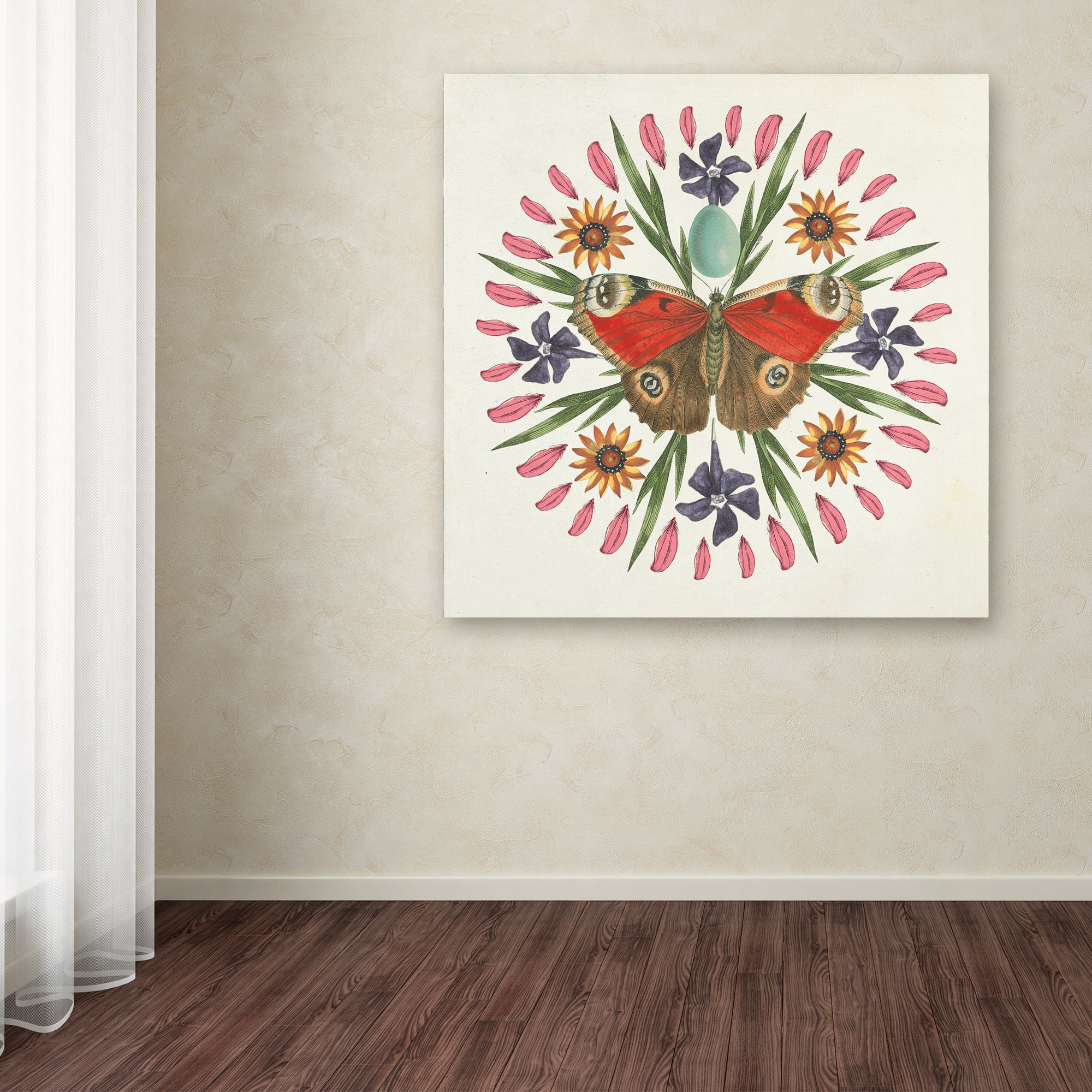 Trademark Fine Art 'Butterfly Mandala II' Canvas Art by Wild Apple Portfolio