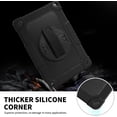 thumbnail image 3 of Doemoil For Walmart Onn 10.1 Tablet Case 2022 For Walmart Onn 10.1 Gen 3 Model 100071485 Tab Case Shockproof Kids Friendly Armor Case Kickstand Shoulder Hand Strap Protective Shell - Black+Black, 3 of 6