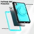 thumbnail image 3 of FJLBDE Case for Samsung Galaxy Tab A11/Tab A9 8.7 Inch 2025/2023 with 360 Rotating Stand, Shoulder Strap, Heavy Duty Shockproof Cover, Sky Blue, 3 of 7