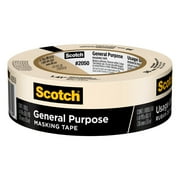 Scotch General Purpose Masking Tape, Tan, 1.41 inches x 60 yards, 1 Roll