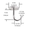 thumbnail image 2 of Stainless Steel Screws Mount Ceiling Hooks, coat Hanger (2 INCH , 4 PACK), 2 of 2