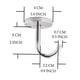 thumbnail image 2 of Tornillos de acero inoxidable para montar ganchos de techo, perchero (2 PULGADAS, 4 PAQUETES) Adepaton JQFLD165, 2 of 2