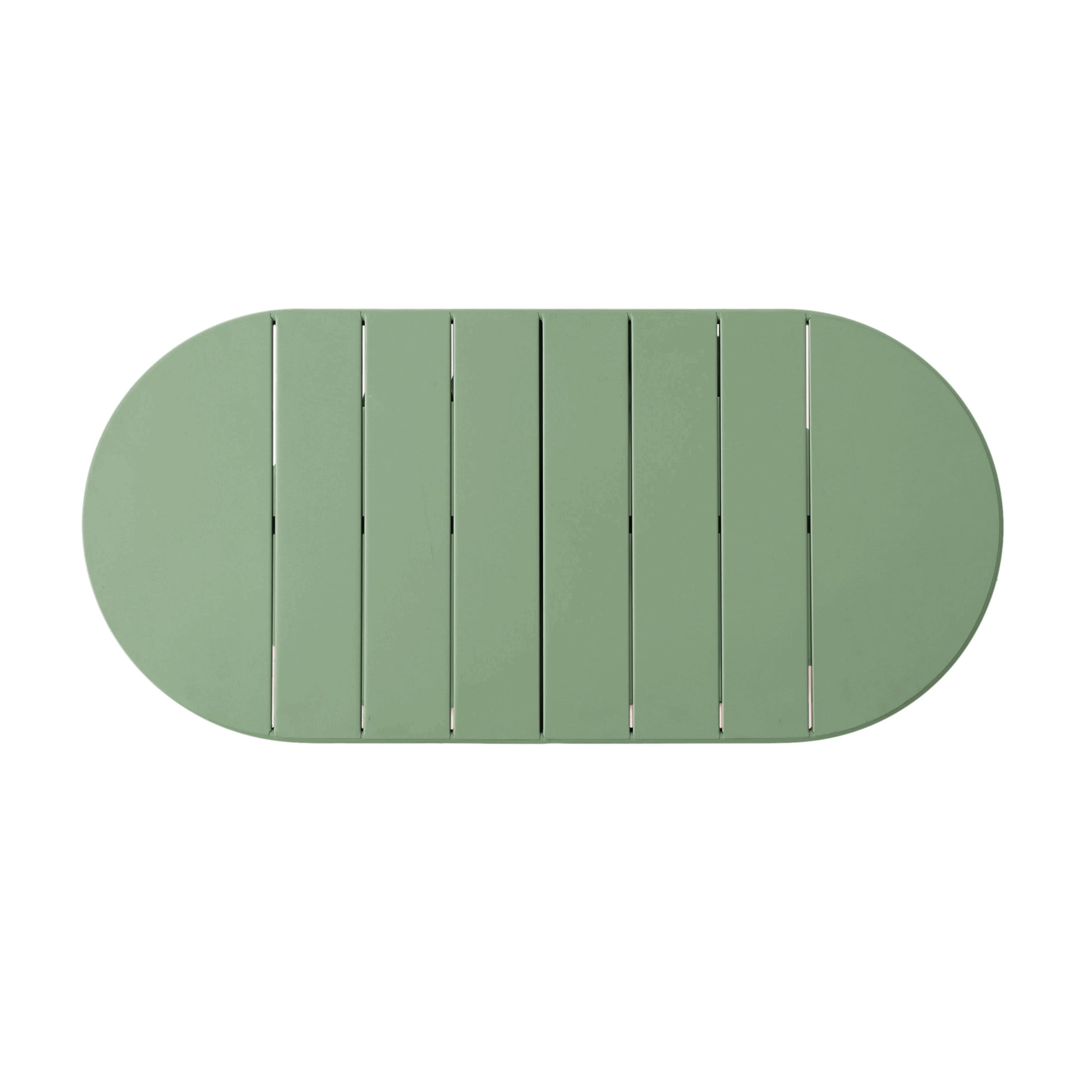 Christopher Knight Home Minimalist 3-Piece Outdoor Bistro Set, Oval Table & Slatted Chairs, Matte Dark Green