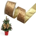 thumbnail image 2 of Gnwei Colorful Velvet Ribbon 2.5 Inch Christmas Tree Ribbon with Metallic Wired Gold Edge Velvet Ribbon for Valentine's Day Gift Wrapping Wreaths Garland Big Bow Crafts Supplies, 2 of 9