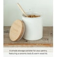thumbnail image 2 of Yamazaki Home Ceramic Canister - Four Styles, White, Ceramic, Plain, 15.25 oz., 450 ml, Airtight, Dishwasher Safe, Lid, No Assembly, 2 of 7