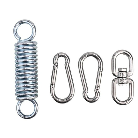 Hanging Chair Swing Spring Spring Stand with for 360° Rotation 2 Carabiners