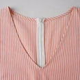 thumbnail image 3 of Linen Striped Midi Dress for Women Sleeveless V-Neck Relaxed Fit Casual Sundress Breathable Summer Dress for Daily Outings, 3 of 5
