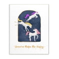 thumbnail image 1 of Stupell Industries Unicorns Make Me Happy Gold Blue Design Graphic Art Unframed Art Print Wall Art, 10x15, by Ziwei Li, 1 of 5