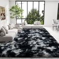 thumbnail image 2 of Socofuz Large Fluffy Rugs for Living Room, 9x12ft Black and White Shag Carpets for Kids Room Bedroom Nursery, 2 of 7