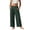 Green(Womens Pants), variant on GUACER Women's Cotton Linen Wide Leg Pants Elastic Waist Button Pocket Trousers Loose Fit Casual Straight Leg Pants