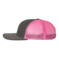 thumbnail image 2 of Richardson - Adjustable Snapback Trucker Mesh Cap, Charcoal / Neon Pink, 2 of 3