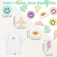thumbnail image 6 of 1Set Towel Embroidery Style Cloth Iron on/Sew on Patches Appliques Badges Flat Round Anchor & Plant & Palm Tree & Flamingo Mixed Color 40~77x35~62x3mm 28pcs/set, 6 of 6