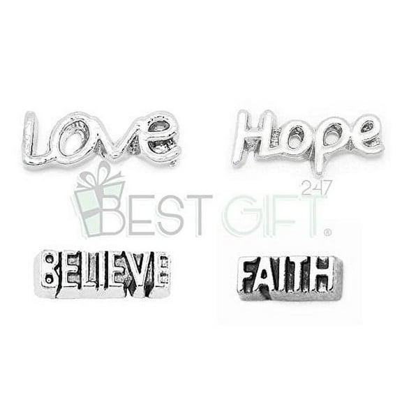 BG247 Floating Charms (Faith, Love, Hope, Believe)