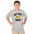 thumbnail image 5 of But First Tacos Tuesday Funny Food Crewneck T Shirts Boy Girl Teen Brisco Brands XS, 5 of 6