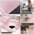 thumbnail image 4 of Front Door Mat 15.7"x23.6", Pink Striped Non Slip Backing & Low Profile Doormats, Absorbent Muddy Dirt Trapper Door Mats for Front Back Door Entryway Luxurious White Stripes Modern Abstract Art, 4 of 9