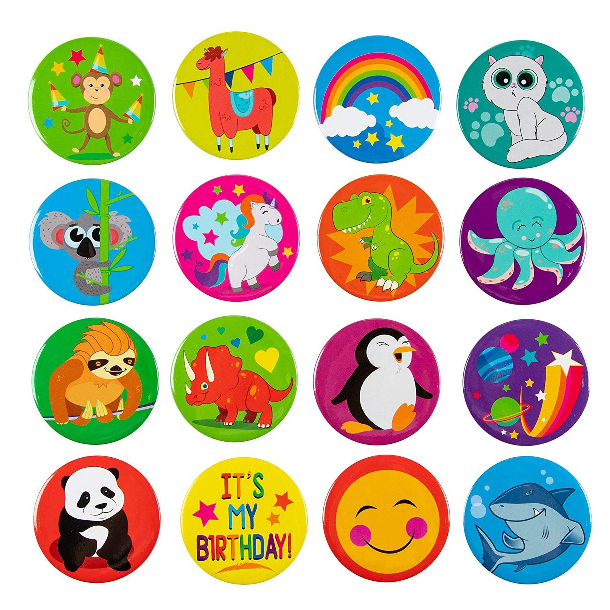 Gifts 6 Button Pack Flair Party Accessories Birthdays Buttons Party Favors Pin Back Buttons Badges 1.25