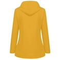 thumbnail image 5 of Jinhomg Women Waterproof Outdoor Coat Warm Cozy Fleece Lined Rain Jacket Plus Size Causal Solid Color Long Sleeve Full Zip Hooded Coats Daily Wear 90 off Clearance Sale Yellow S, 5 of 6