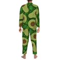 thumbnail image 5 of Kll Big Colorful Avocados Sleepwear Mens Flannel Pajamas,Long Cotton Pj Set, 5 of 9