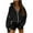 Black, variant on Qulqfy Women's Zip-Up Hoodies Dressy Fall 2025 Winter Office Rave Sweatshirts Army Green Tops for Women L