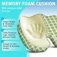 thumbnail image 5 of Premium Frog Pattern Memory Foam Seat Cushion Ergonomic Chair Pad for Office Chair, Car, Airplane & Bleachers Sciatica, Tailbone Hip & Back Pain Relief - Chair Cushion for Long Office Workers., 5 of 5