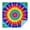 Rainbow Tie Dye, variant on Colorful Tie Dye Mandala Pattern Square Tablecloth,Waterproof Square Table Cover,Wipeable Spillproof Washable Table Cover for Home Kitchen Party Decor 42"X42"(107x107cm)