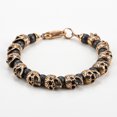thumbnail image 3 of Pulseras de cuentas de calavera Qarigey Acero Titanio Dorado Rosa, 3 of 6