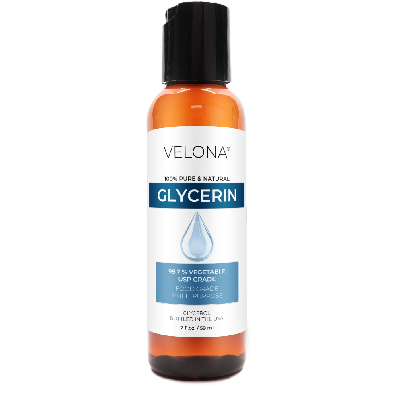 velona Glycerin Vegetable - 2 fl oz, USP Grade, 100% Pure Natural