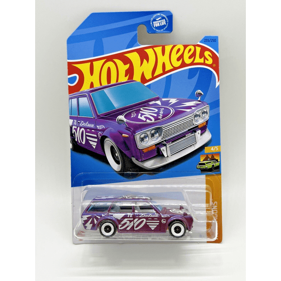 Hot Wheels 235/250 - Datsun Bluebird Wagon (510) - HW WAGONS 4/5   FREE BONUS STICKER