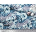 thumbnail image 2 of Soimoi Grey Viscose Chiffon Fabric Leaves & Floral Decor Fabric Printed Yard 42 Inch Wide, 2 of 3