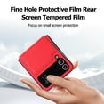 thumbnail image 5 of Elegante funda para Samsung Galaxy Z Flip4 con diseño plegable, soporte de anillo giratorio de 360 grados y respaldo magnético resistente al agua., 5 of 5