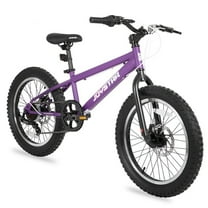 JOYSTAR 20 Inch Mountain Bike for Kids Ages 7-12 Year Old, 3-Inch Wide Knobby Tires, 7 Speed Shimano Drivetrain, Disc Brakes, Fat Tire Kids Bicycles for Boys Girls