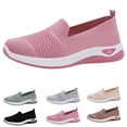 thumbnail image 2 of Walking Shoes Women Arch Support Slip on Sneakers with Memory Foam Comfort Lightweight Breathable Soft Nurse Shoes,Pink#40, 2 of 7