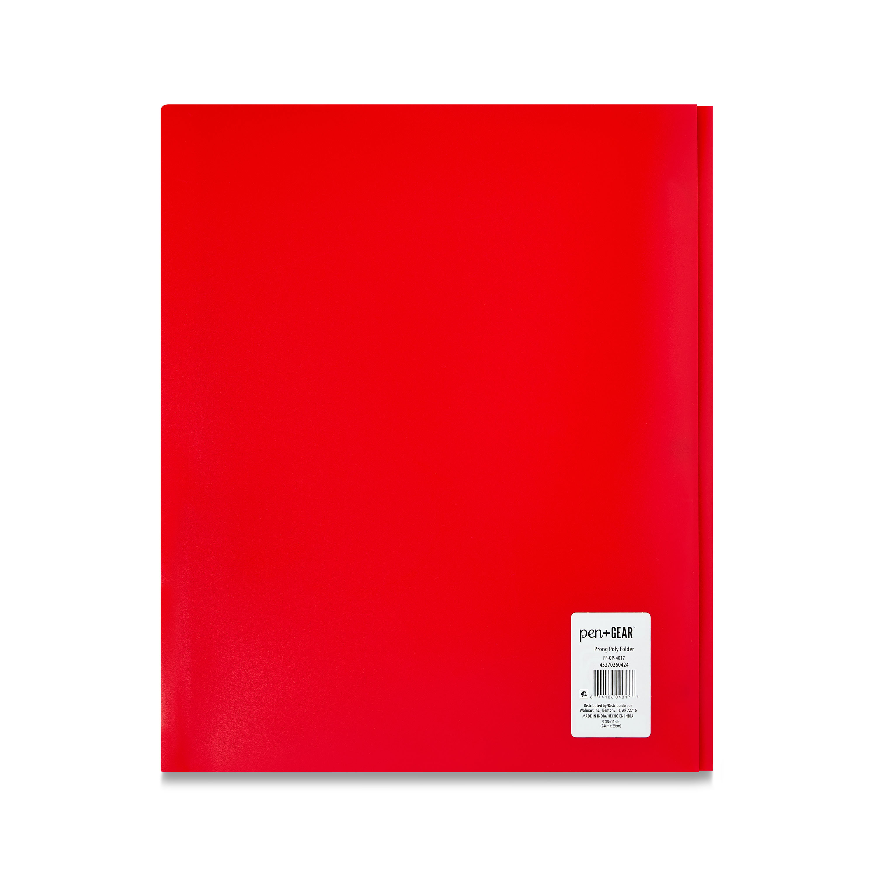 Carpeta de plástico Pen+Gear de 3 ganchos y 2 bolsillos, roja 5