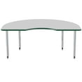 thumbnail image 5 of ECR4Kids 48in x 72in Kidney Premium Thermo-Fused Adjustable Activity Table Grey/Green/Silver - Super Leg, 5 of 8