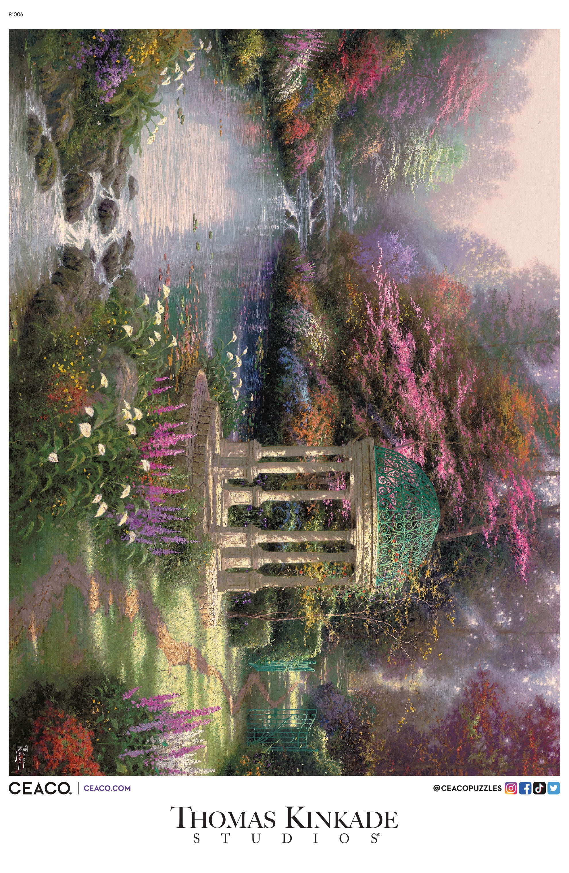 Ceaco Thomas Kinkade Le Jardin de la Prière Puzzle Entrelacé de 1000 Pièces pour Adultes à Partir de 14 Ans