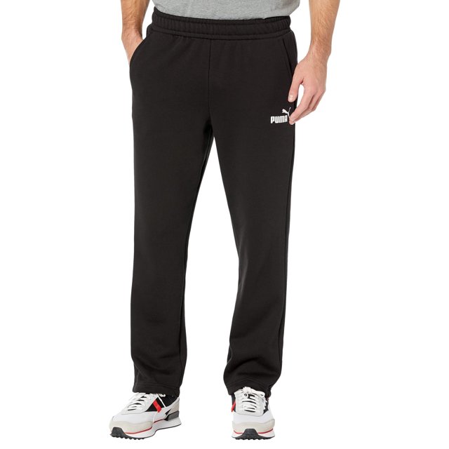 Pantalones deportivos PUMA Essentials de forro polar para hombre, algodón, color negro, talla XXL