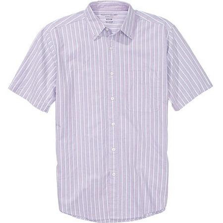 Big Men's Short Sleeve Stripe Oxford Shirt