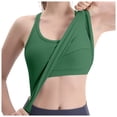 thumbnail image 3 of Built In Bra , Womens Activewear , Women Ribbed Workout Short Racerback Tank Tops For Women With Built In Bra, 3 of 7