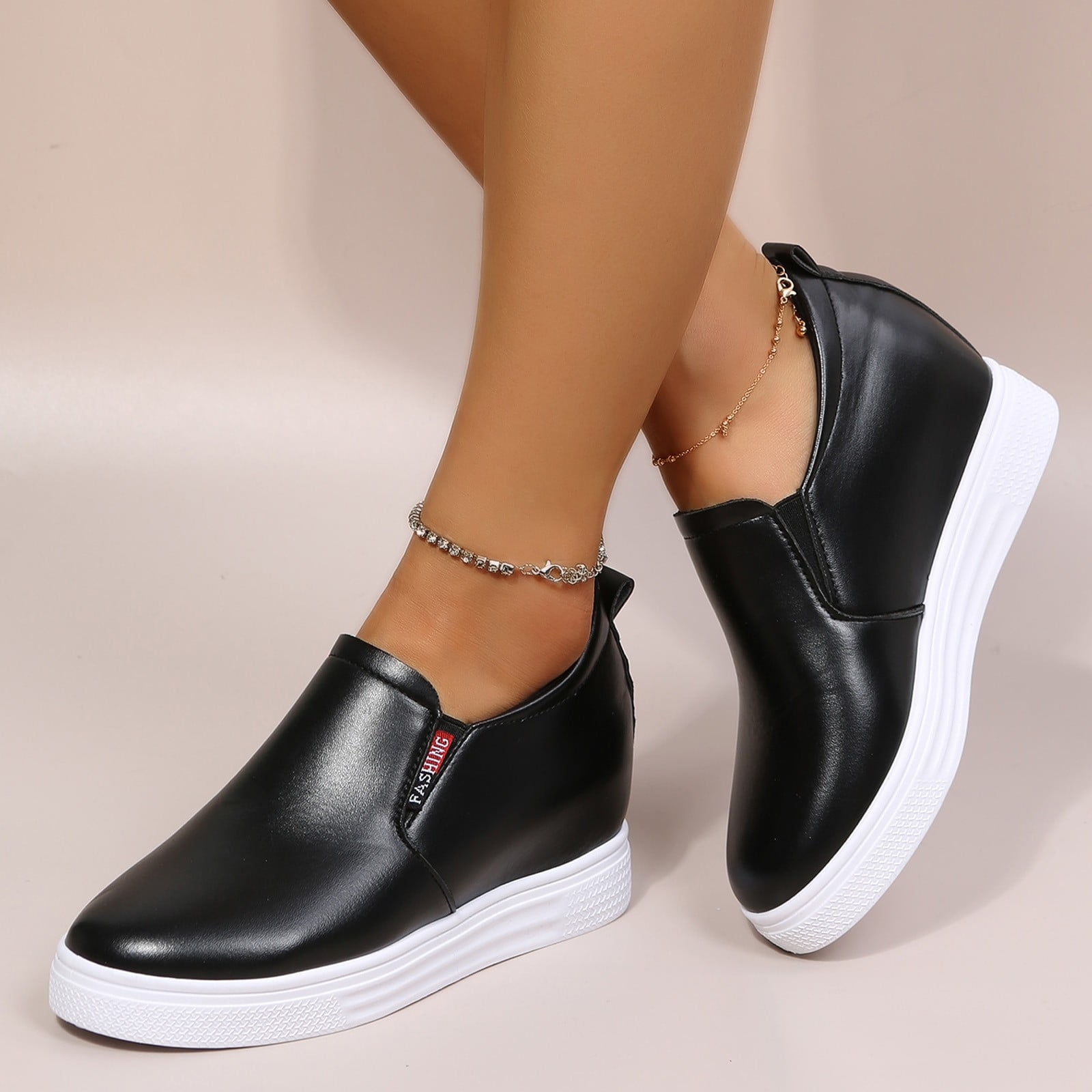 B91xZ Women's Flat Dress Shoes Round Toe Comfort Light Weight Slip