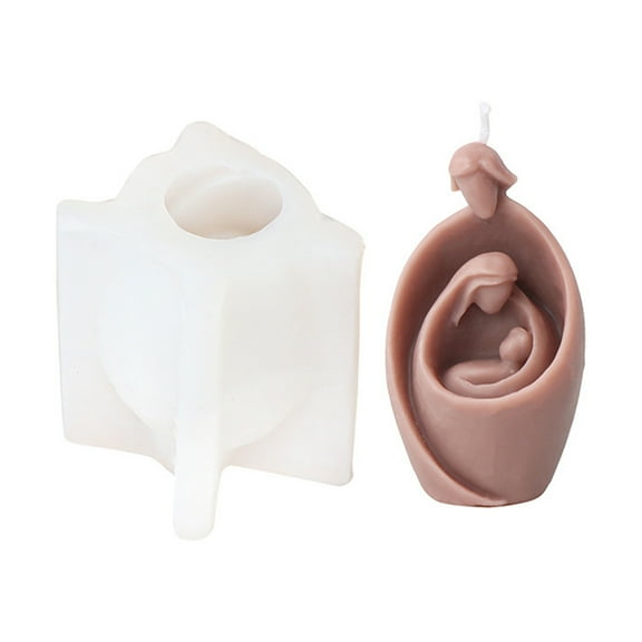 Acahhotxx Candle Molds, Nativity Scene Candle Mold Birth of Jesuss Candle Silicone Mold Handmade Soap Mould Chocolate Candy Mold Cake Decorating