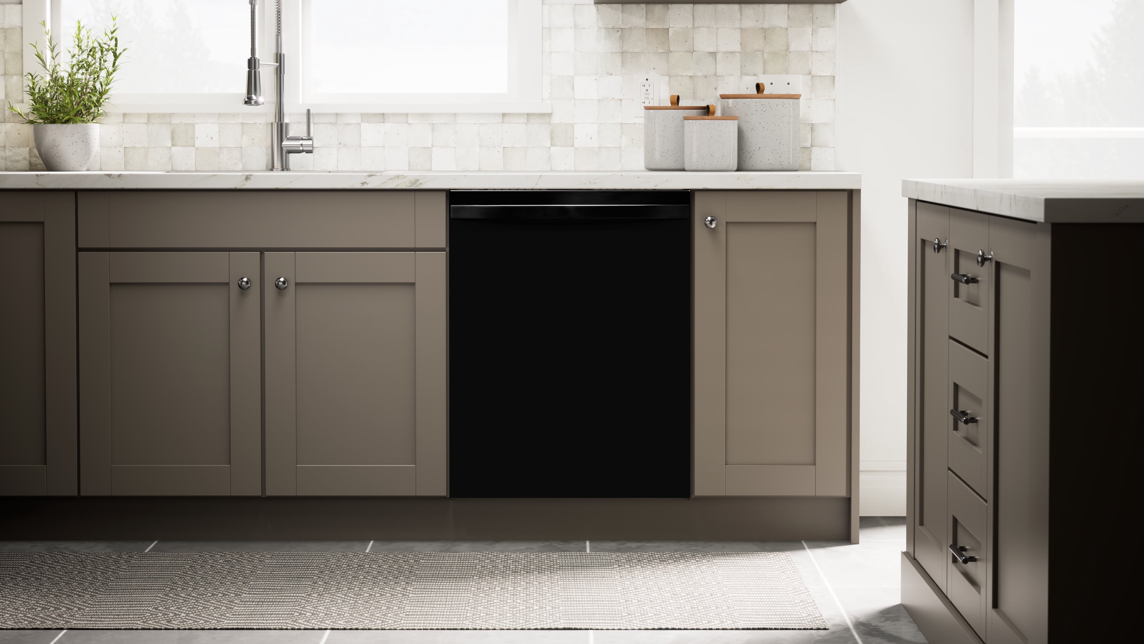 Kenmore 24" Built-in Stainless Steel Tub Dishwasher, EasyFlex 3rd Rack, SmartWash, Energy Star Certified, Black