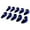 Noir+bleu Royal, variante sur jinwen 10 Pcs/Pack Couvre-Tête de Club de Golf à Coin en Fer Couvre-Tête Protecteur Trou Visible pour Noir+ Bleu