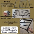 thumbnail image 4 of Base para Cama Individual de Acero Reforzado, con Cabecera Tapizada en Tela – Fácil de Armar y Resistente para Colchón, Marco de cama, Base de Cama, 4 of 5